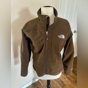The North Face  Brown Apex Bionic Softshell Zip Jacket, Size Medium.